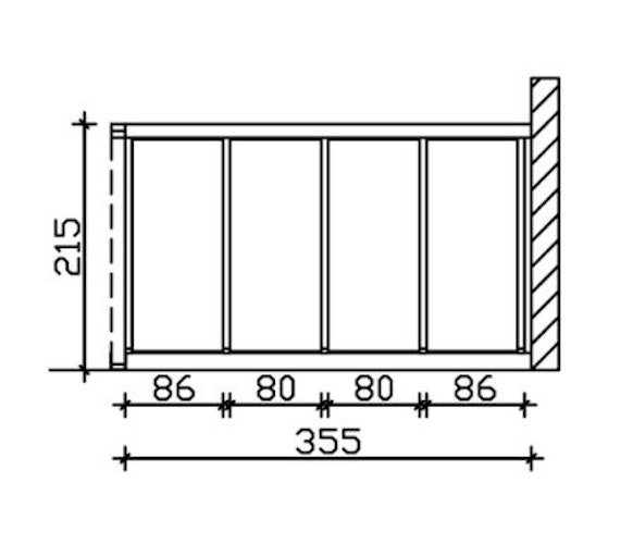 Skan Holz Seitenwände aus Polycarbonat für Terrassendach (Wandanbau)