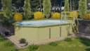 Vorschaubild Karibu Pool Modell X4 610 x 400 cm mit Terrasse - kesseldruckimprägniert mit Metallecken