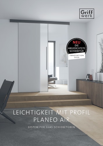 Griffwerk Glasschiebetürkomplettset Planeo Air Silent dichtschließend