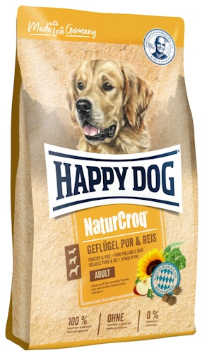 HAPPY DOG NaturCroq Geflügel Pur & Reis Hundetrockenfutter