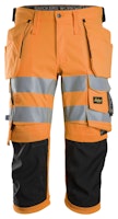 Snickers High-Vis-Stretch-Piratenhose mit Holstertaschen, Warnschutzklasse 1/2