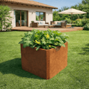 Vorschaubild Premium Hochbeet aus Cortenstahl mit Rostpatina 80 x 80 x 75 cm