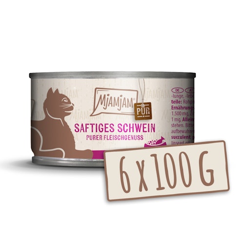 MJAMJAM Schwein pur Katzennassfutter