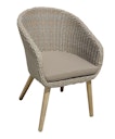 Vorschaubild Garden Pleasure Gartenmöbel Set OAKLAND / VISALIA, Tisch 200 x 100 + 4 Sessel, Akazie / Polyrattan Muskatnuss / Kissen 100 % Polyester Taupe