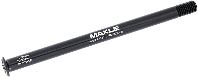 RockShox Hinterradsteckachse Rear Maxle Stealth 12 x 148 mm schwarz 188 lang, 1,75 Gewindesteigung, Boost Sp
