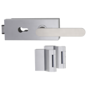 Vorschaubild Griffwerk PURISTO S -Edelstahl matt Ganzglastürbeschlagset -3-teiliger Bandsatz -mit AVUS -SG -PZ