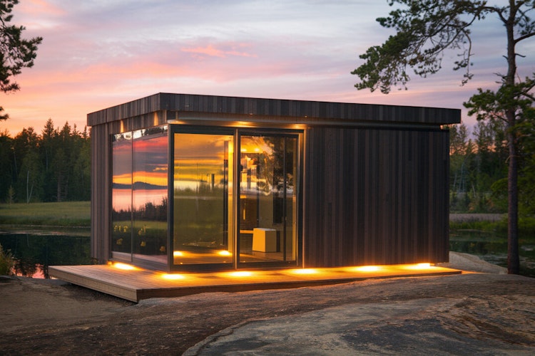 Wolff Finnhaus Design-Gartenhaus Winje 6634 isolierverglast - 94 mm  