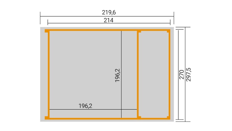 Weka Tabaluga Sandkasten Bully Gr. 2 270 x 214 cm