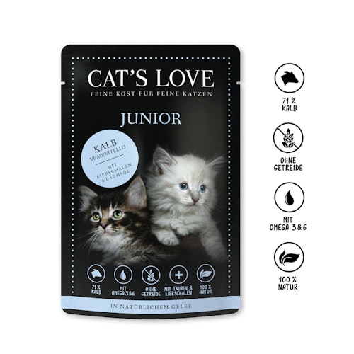 Cat's Love Junior 85g Beutel Katzennassfutter