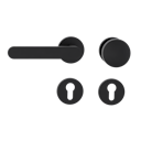 Vorschaubild Griffwerk Wechselgarnitur VAYA 291 AVUS fast2fix Fast2Fix Rosetten rund Knopf R2 Graphitschwarz L