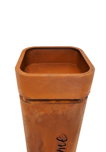 Badeko Metallsäule Graz ,,Welcome" inkl. Schale in Edelrostoptik