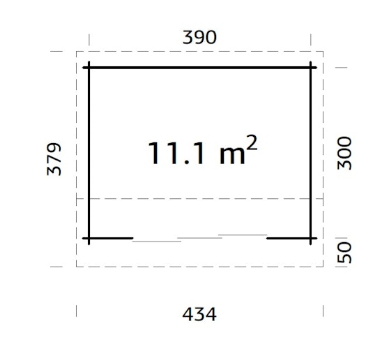 Palmako Gartenhaus Ines 11,1 m² Slide Plus mit Isolierglas-Schiebetür - 44 mm