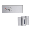 Vorschaubild Griffwerk PURISTO S -Edelstahl matt Ganzglastürbeschlagset -3-teiliger Bandsatz -ohne Griff mit Magnetfalle -smart2lock