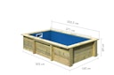Vorschaubild Karibu Triton Rechteck Pool - 305 x 182 cm - kesseldruckimprägniert