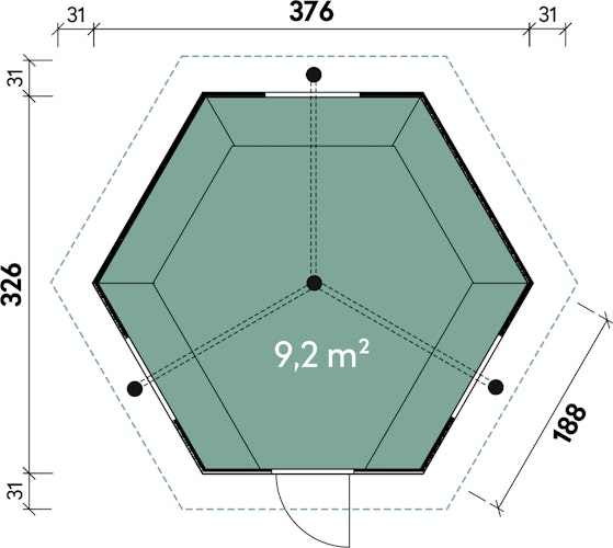 Wolff Finnhaus Grillkota 9 de luxe (A)