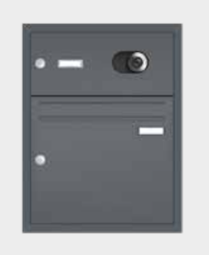 Gutta Rechteckvordach BS Plus 160 Sondermaß und Sonderfarbe inkl. Seitenteil und Briefkasten (neues Modell)