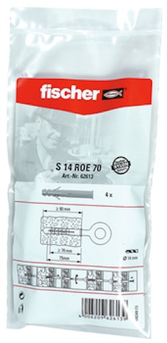 FISCHER Rahmendübel S 14 ROE 70 (4 Stück)