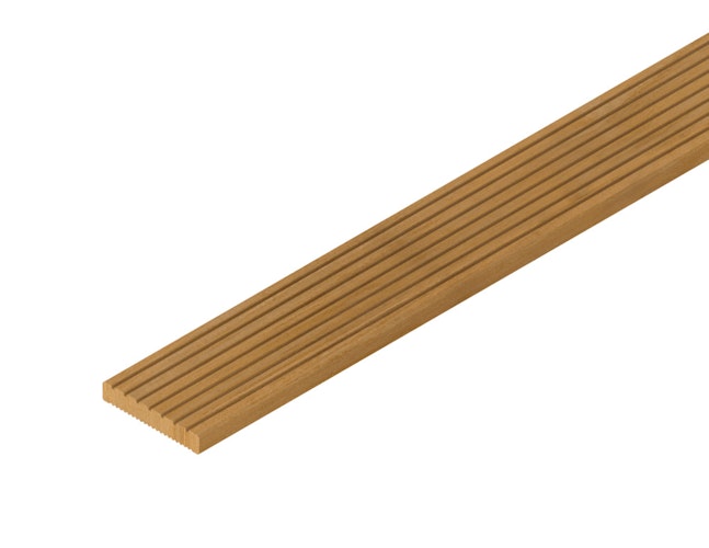 Handmuster OSMO Terrassendiele Garapa genutet / geriffelt Natursortierung