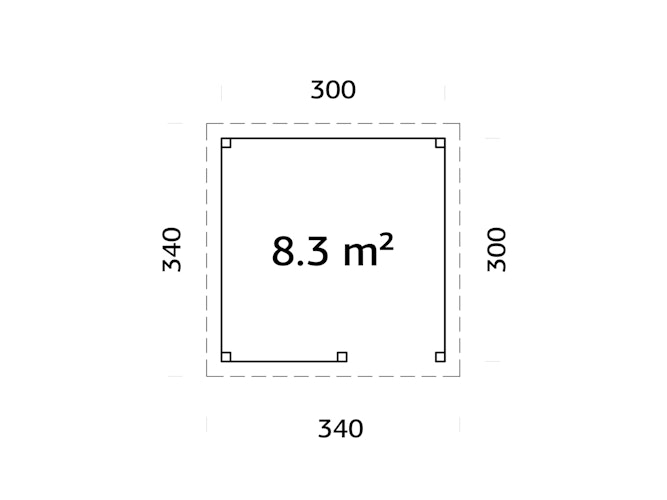 Palmako Carport/Pavillon Connect Lenna 8,3 m² Set 303