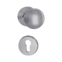 Vorschaubild Griffwerk SCHUTZROSETTEN-GARNITUR -Edelstahl matt Schutzrosettengarnitur -Knopf R1 -PZ -ohne Kombi-Innenrosettensatz