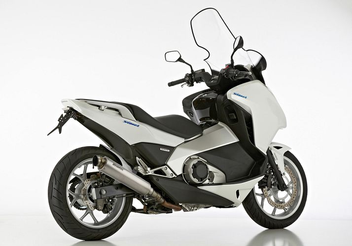 Shark Performance SLIP-ON Titan silber SRC 4 für HONDA Integra 750,NC750S,NC750X EURO4 EURO5 EURO5+
