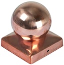 Vorschaubild T&J Pfostenabdeckung aus Metall 9 x 9 cm Kugel