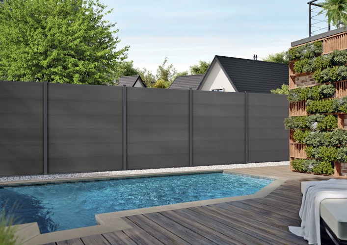 T&J MAX XL WPC Steckzaunset 175 x 168 cm