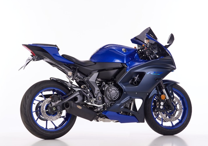 SHARK KOMPLETTANLAGE Edelstahl beschichtet schwarz-matt DSX-10 für YAMAHA YZF-R7 EURO5  