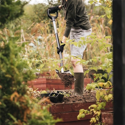 Fiskars Ergonomic Spaten Rund Grey 1066710