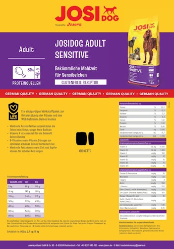 Josera JosiDog Adult Sensitive Hundetrockenfutter