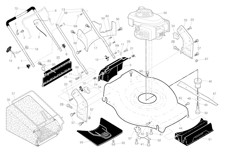 Husqvarna Rasenmäher gelegentliche Nutzung 96143007103 HU800HW