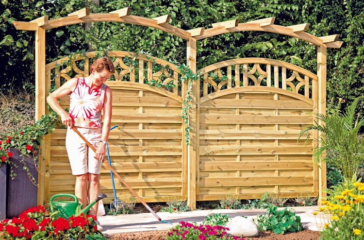 T&J ANTIKZAUN-Serie Doppelbogen I 180 x 180/160 cm