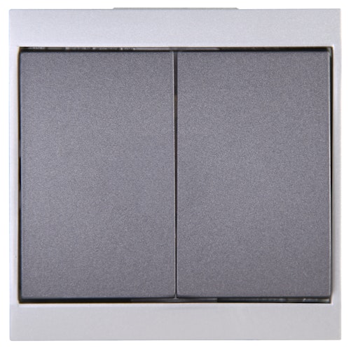 Kopp Serienschalter MALTA silber/anthrazit