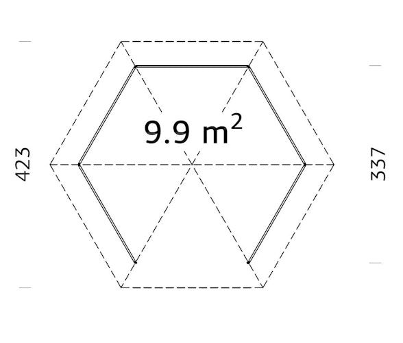 Palmako Pavillon Betty 9,9 m²