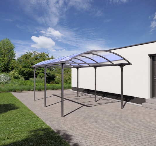 KGT Aluminium Carport Elbe mit Runddach