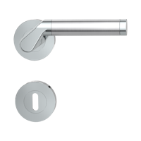 Griffwerk CORINNA Schraubtechnik GK4 -Chrom/Edelstahl Rosettengarnitur -Schraubt. -BB -TS 40-45mm