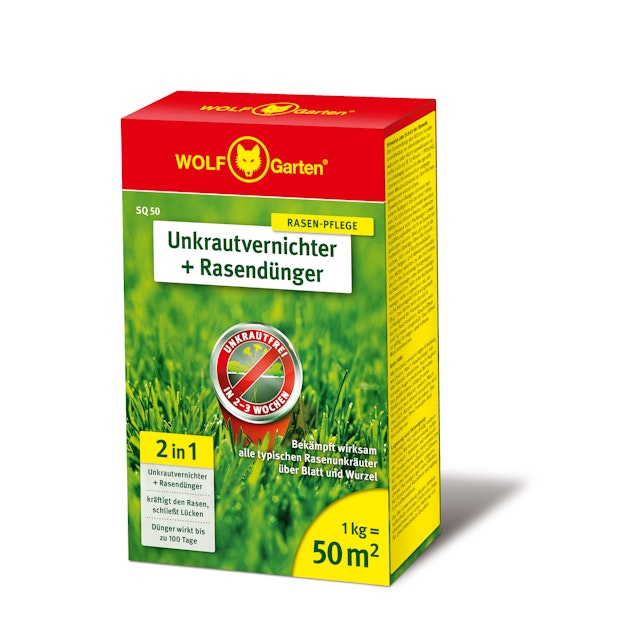 WOLF-Garten - 2-in-1: Unkrautvernichter plus Rasendnger SQ 50