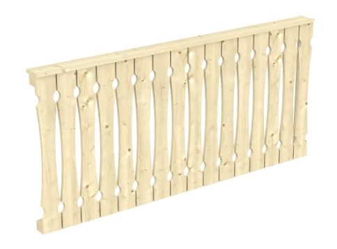 Skan Holz Seitenwand Balkonschalung für Terrassenüberdachung Leimholz + Venezia