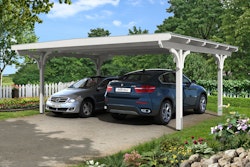 Skan Holz Odenwald - Design Doppel Carport aus Leimholz Breite 640 cm
