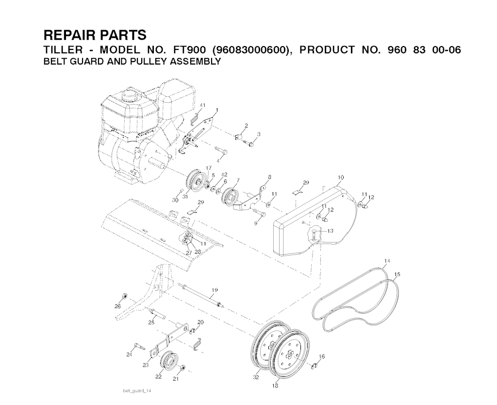Explosionszeichnung Ersatzteile
