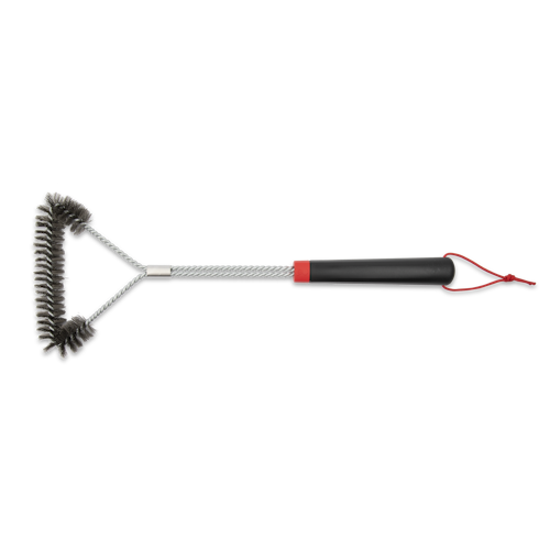 Weber Dreiseitige Grillbürste - 46 cm, mit Edelstahlborsten