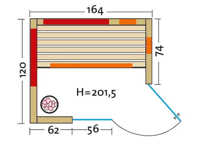 Infraworld Infrarotkabine TrioSol Prima 1 inkl. VITALcorner inkl. 5-teiligem gratis Zubehörset