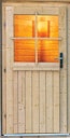 Vorschaubild Karibu klassische Türe für Außensauna mit Klarglas-Lichtausschnitten