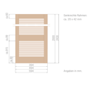 Vorschaubild OSMO Lamellentüre mit offenen Lamellen - mit Querrahmen