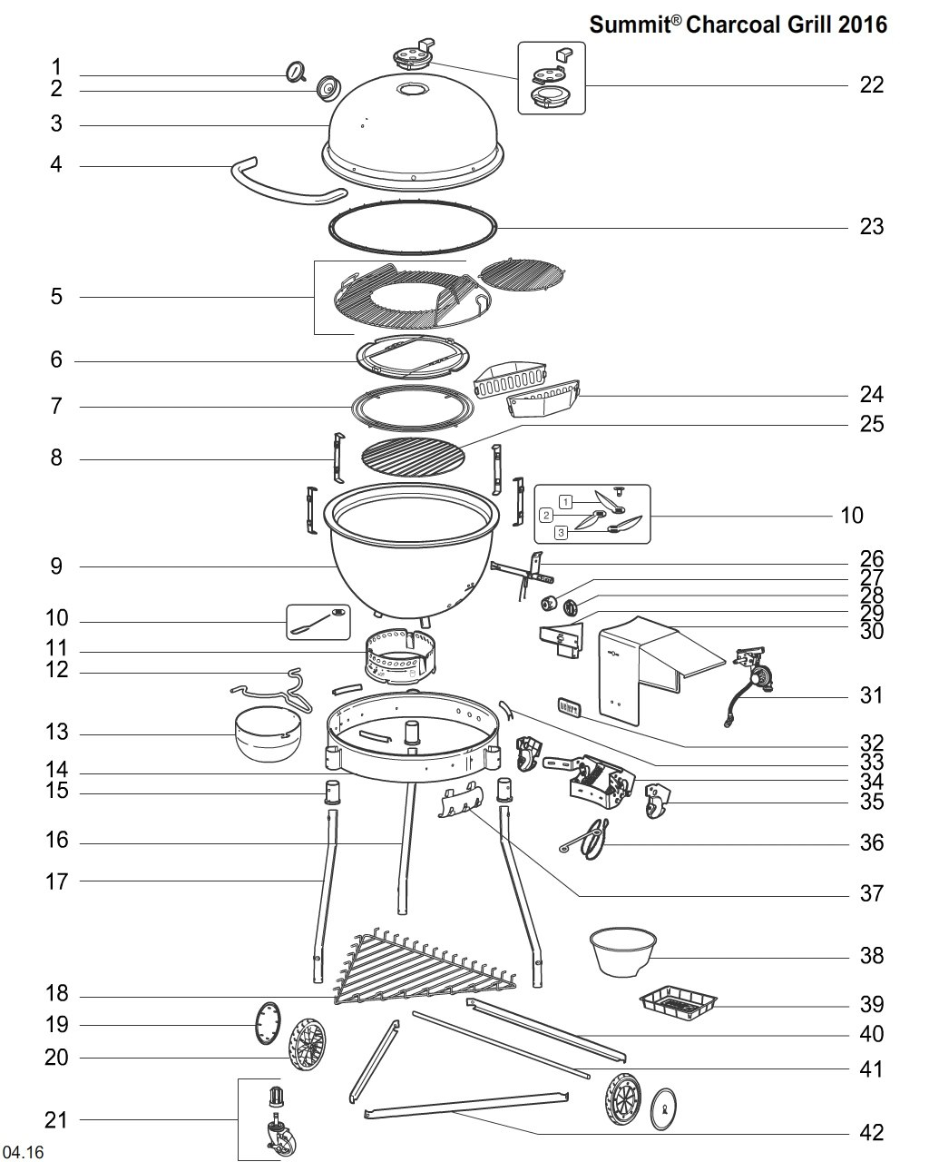 Explosionszeichnung Ersatzteile