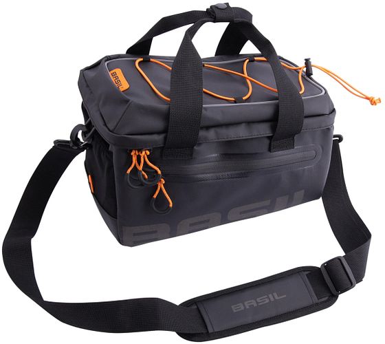 Basil Miles Gepäckträgertasche schwarz orange