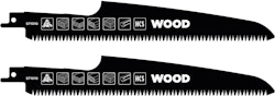 kwb HCS-Säbelsägeblätter mit Japanzahnung für Holz und Grünholz, fein, 2-tlgl., 230 mm 571010