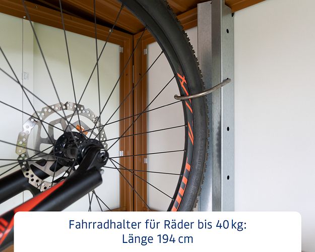 Hörmann Fahrradhalter für Gerätehaus EcoStar (senkrecht)