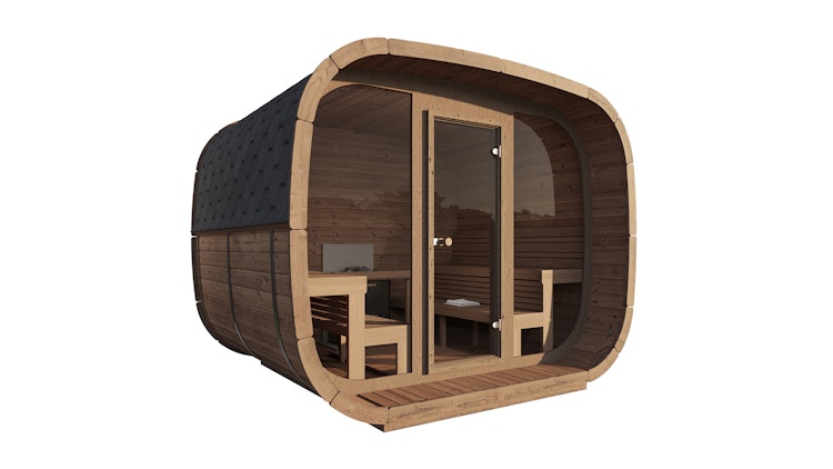 Weka Design Saunahaus Elva mit Thermoholz - 28/42 mm