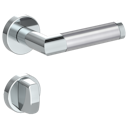 Vorschaubild Griffwerk CHRISTINA Klipptechnik -Edelstahl poliert/matt Rosettengarnitur -Klippt. -WC -TS 40-45mm